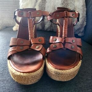 Aldo Brown Leather Sandals